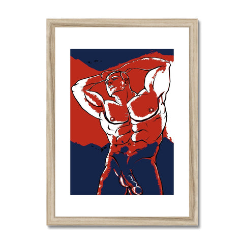 Danny The Dude, Red Framed & Mounted Print