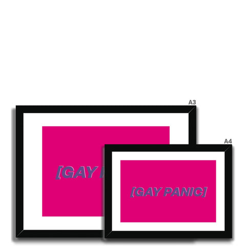 Gay Panic - Dark Framed & Mounted Print