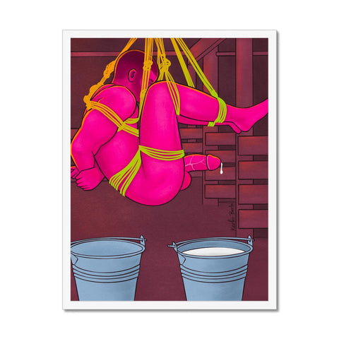 Bounded And Milked Framed Print