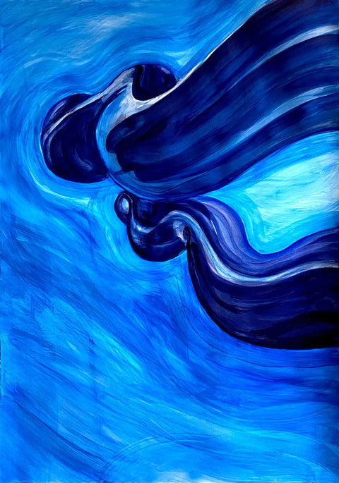 Blue Fluidity - Original Painting