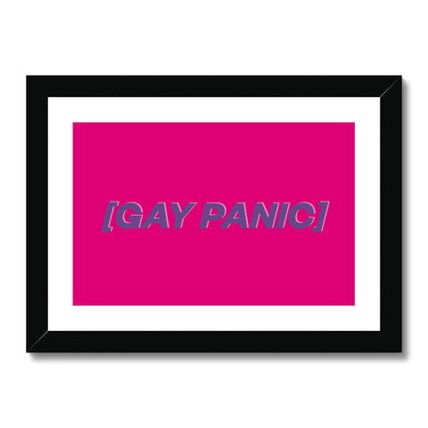 Gay Panic - Dark Framed & Mounted Print