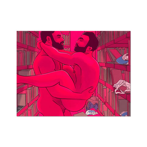 Lust At The Book Store Fine Art Print