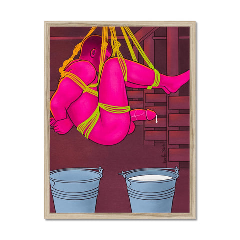 Bounded And Milked Framed Print