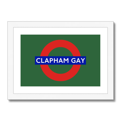Clapham Gay - Green Framed & Mounted Print