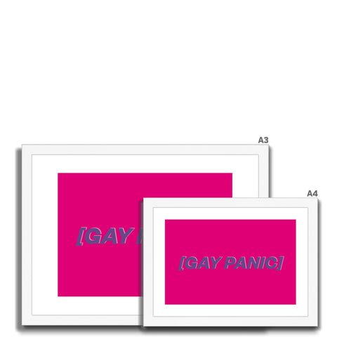 Gay Panic - Dark Framed & Mounted Print
