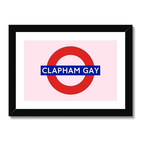 Clapham Gay - Pink Framed & Mounted Print