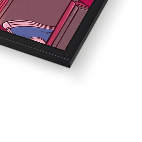 Lust At The Book Store Framed Print