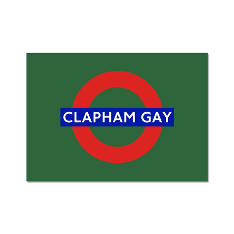 Clapham Gay - Green Wall Art Poster | Stoggaf Art