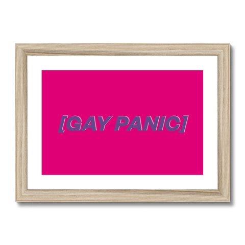 Gay Panic - Dark Framed & Mounted Print