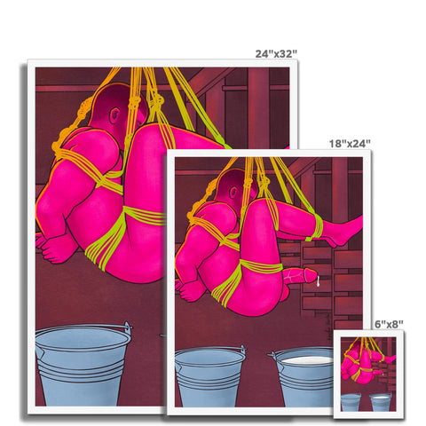 Bounded And Milked Framed Print