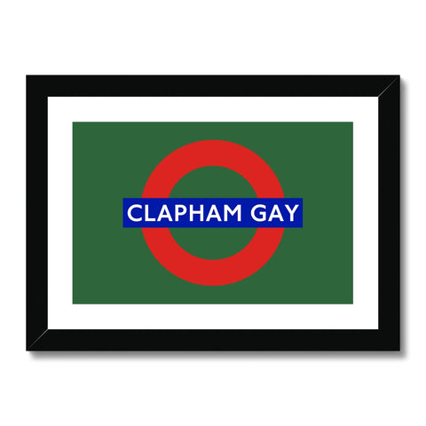 Clapham Gay - Green Framed & Mounted Print