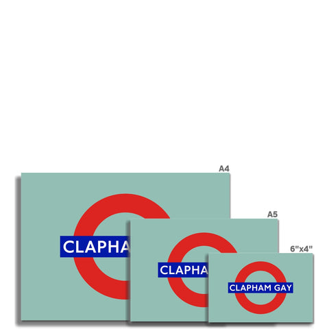 Clapham Gay - Blue Fine Art Print