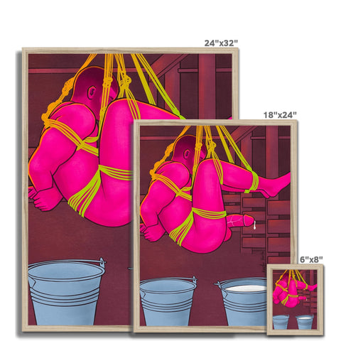 Bounded And Milked Framed Print