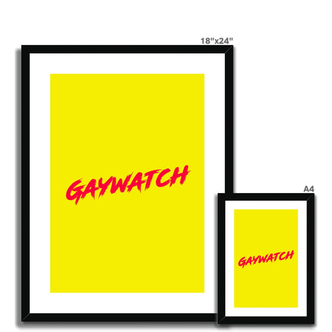 Gaywatch Framed & Mounted Print