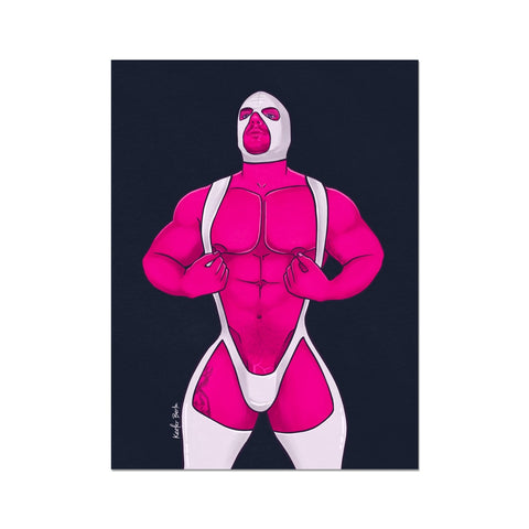 Horny Latex Hunk Fine Art Print