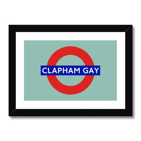 Clapham Gay - Blue Wall Art Framed Print | Stoggaf Art