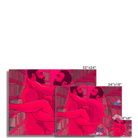 Lust At The Book Store Fine Art Print