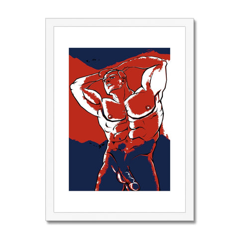 Danny The Dude, Red Framed & Mounted Print