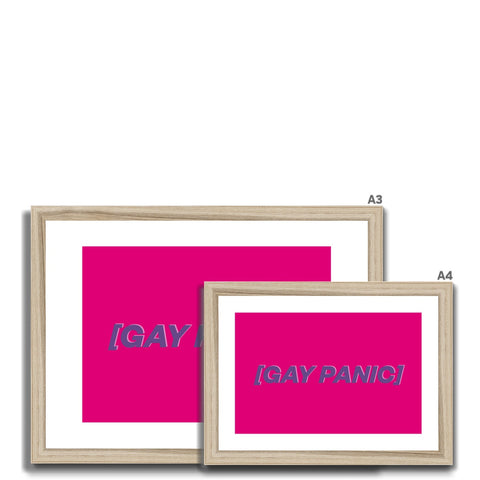 Gay Panic - Dark Framed & Mounted Print