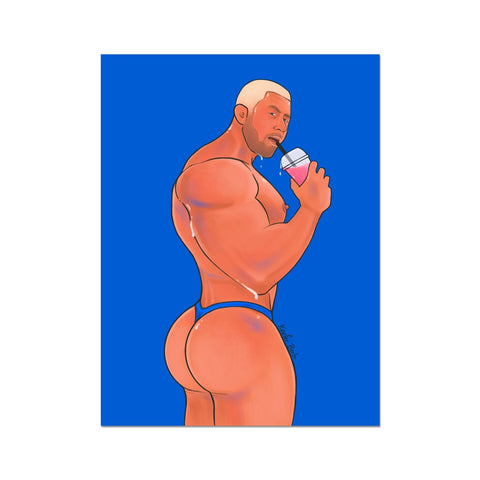 Thirsty Hunk Fine Art Print