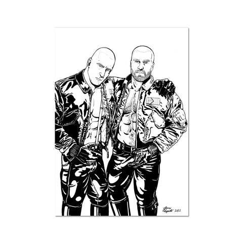 Skin & Leather Pride - B&W Gay Fetish Art