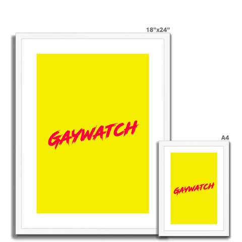 Gaywatch Framed & Mounted Print
