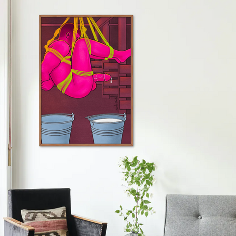 Bounded And Milked Gay Art Print