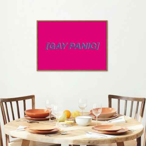 Gay Panic - Dark Framed & Mounted Print