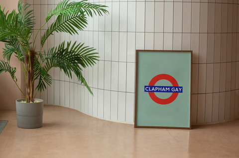Clapham Gay - Blue Fine Art Print