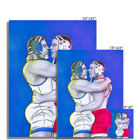 The Embrace of Gay Wrestlers - Homoerotic Wall Art