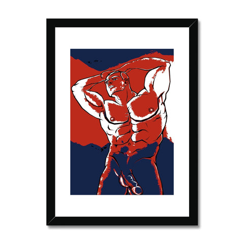 Danny The Dude, Red Framed & Mounted Print