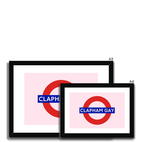 Clapham Gay - Pink Framed & Mounted Print