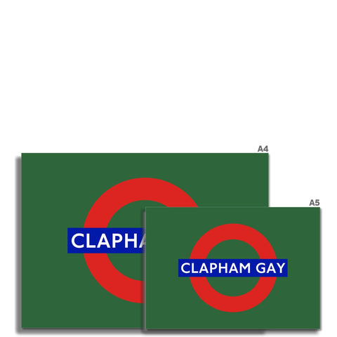 Clapham Gay - Green Wall Art Poster | Stoggaf Art