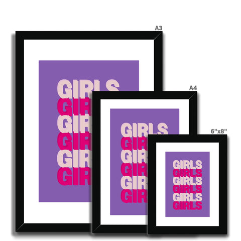 Girls Framed & Mounted Print