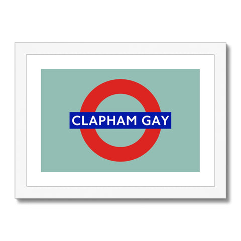 Clapham Gay - Blue Wall Art Framed Print | Stoggaf Art